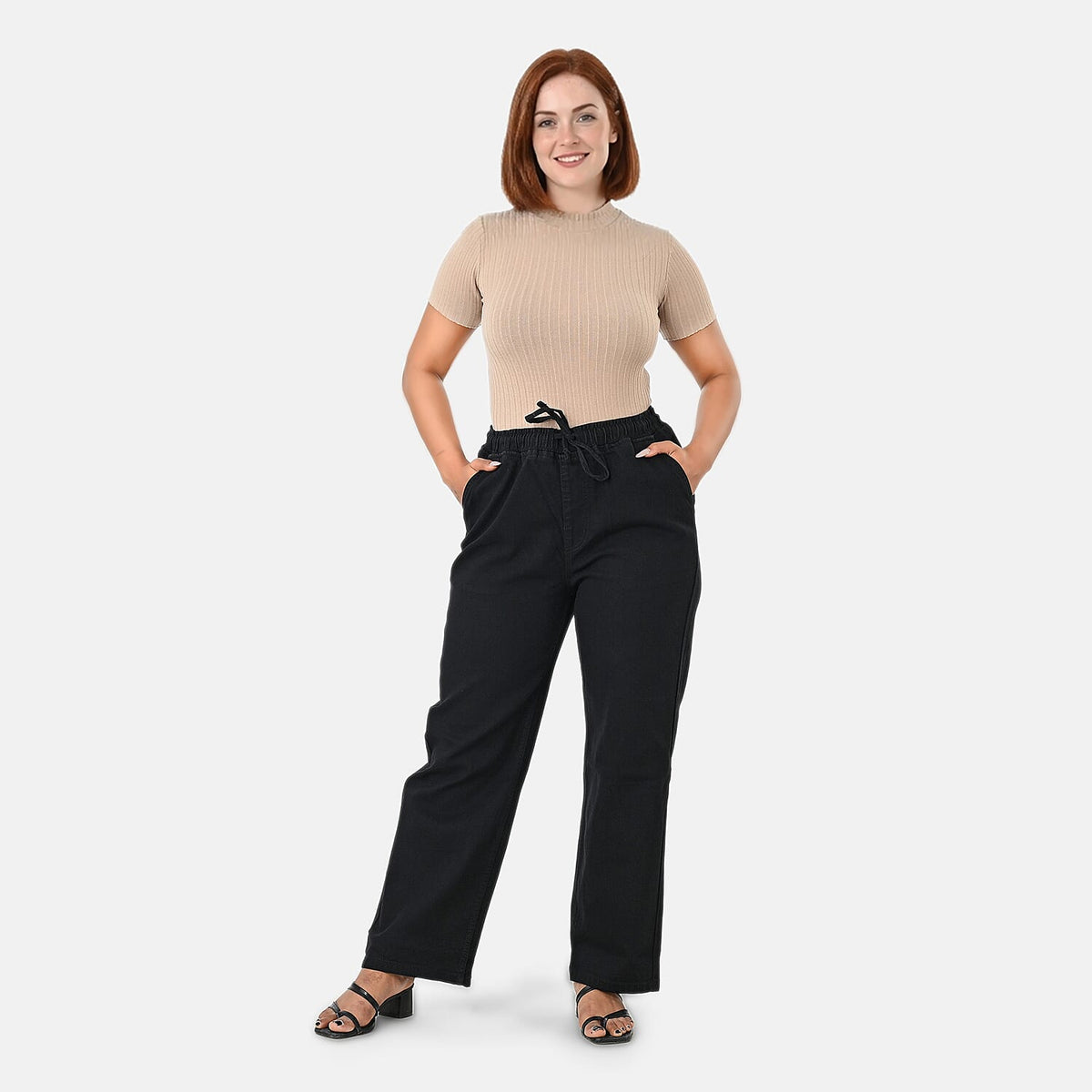 Styled By Tencil Denim Patterned Jean and Pant/Trouser (Size - Small) - Black V32614780 0