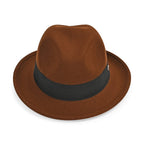 Stylish Trilby-Fedora Hat (One Size) - Brown