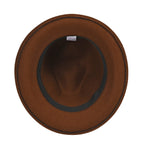 Stylish Trilby-Fedora Hat (One Size) - Brown