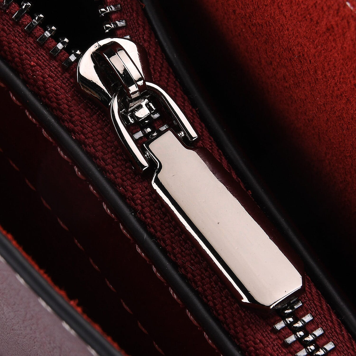 Stylish Genuine Leather Everyday Tote Bag With Adjustable Strap - Wine Red 8071175 5