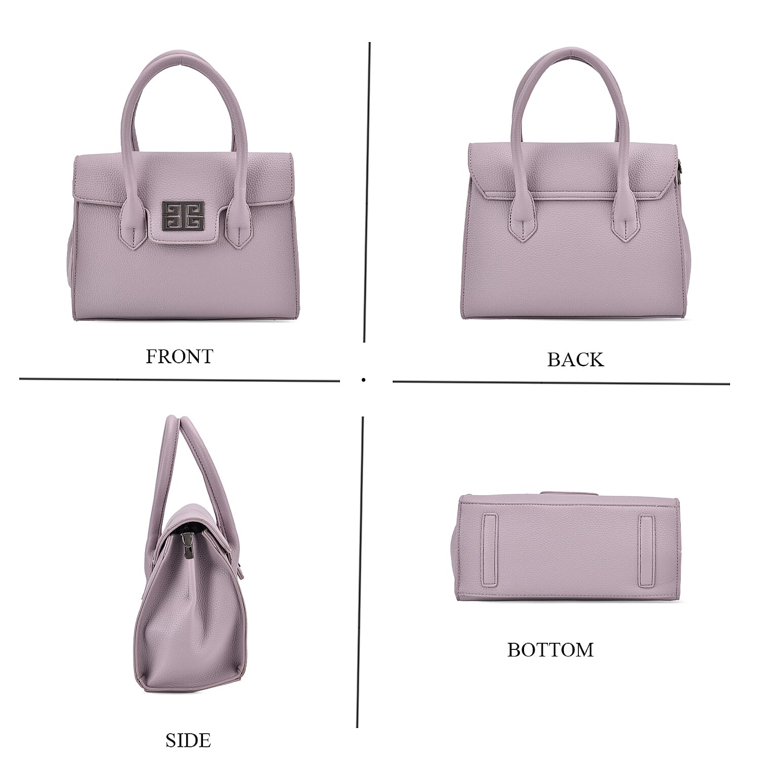 Stylish Purple Rectangular Crossbody Bag with Top Handle V32355054 4