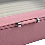 Stylish Ring Box With Glass Window & Anti Tarnish Lining (Size 10x7x2 cm) - Blush (Can Hold 100Pcs Rings)