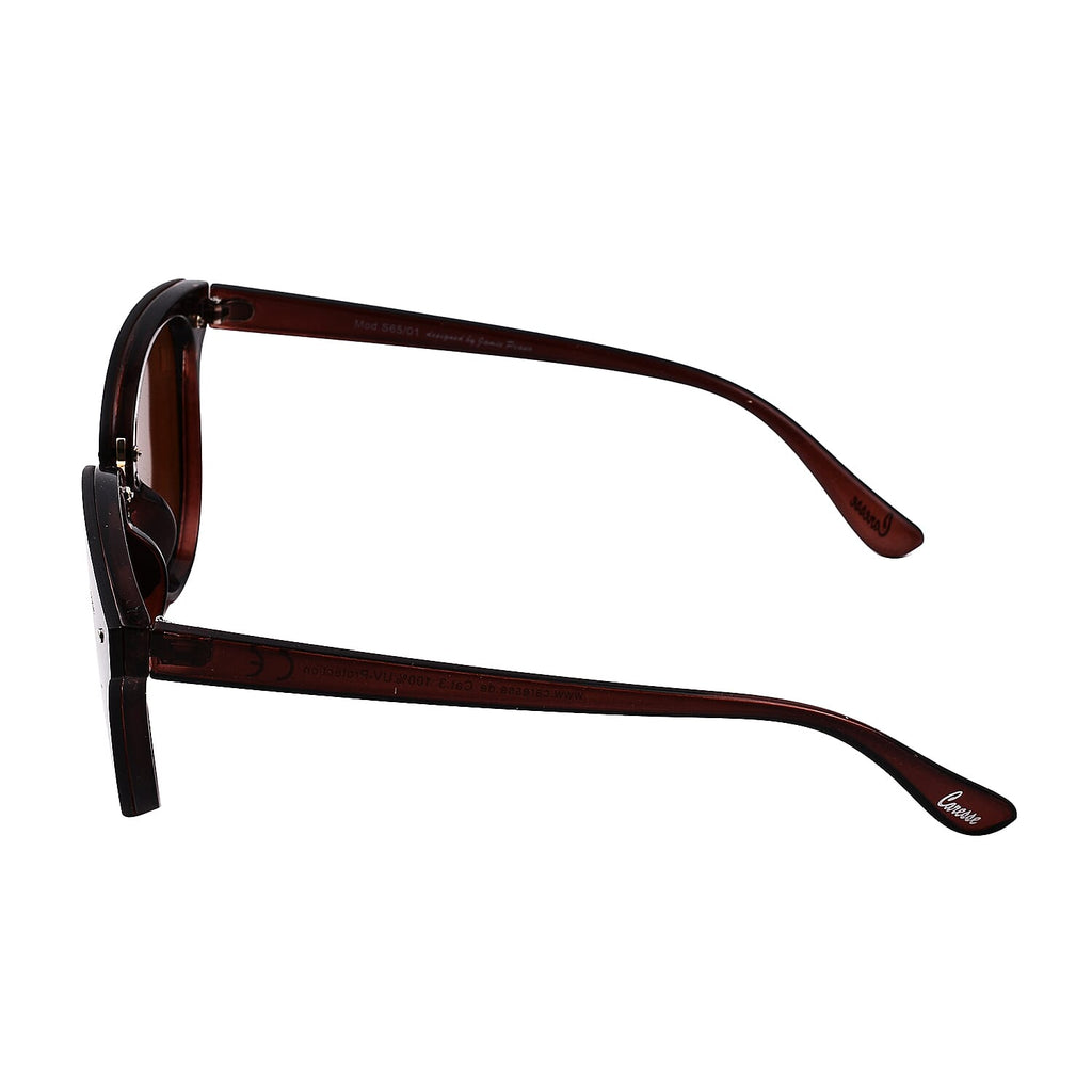Stylish Sunglasses with Metal Frame - Brown