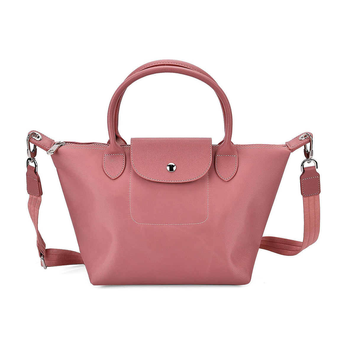 Stylish Water-Resistant Tote Bag with Top Handles &amp; Strap - Pink 7988888 0