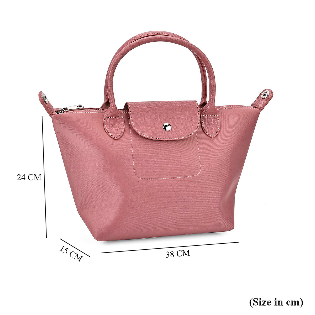 Stylish Water-Resistant Tote Bag with Top Handles &amp; Strap - Pink 7988888 6