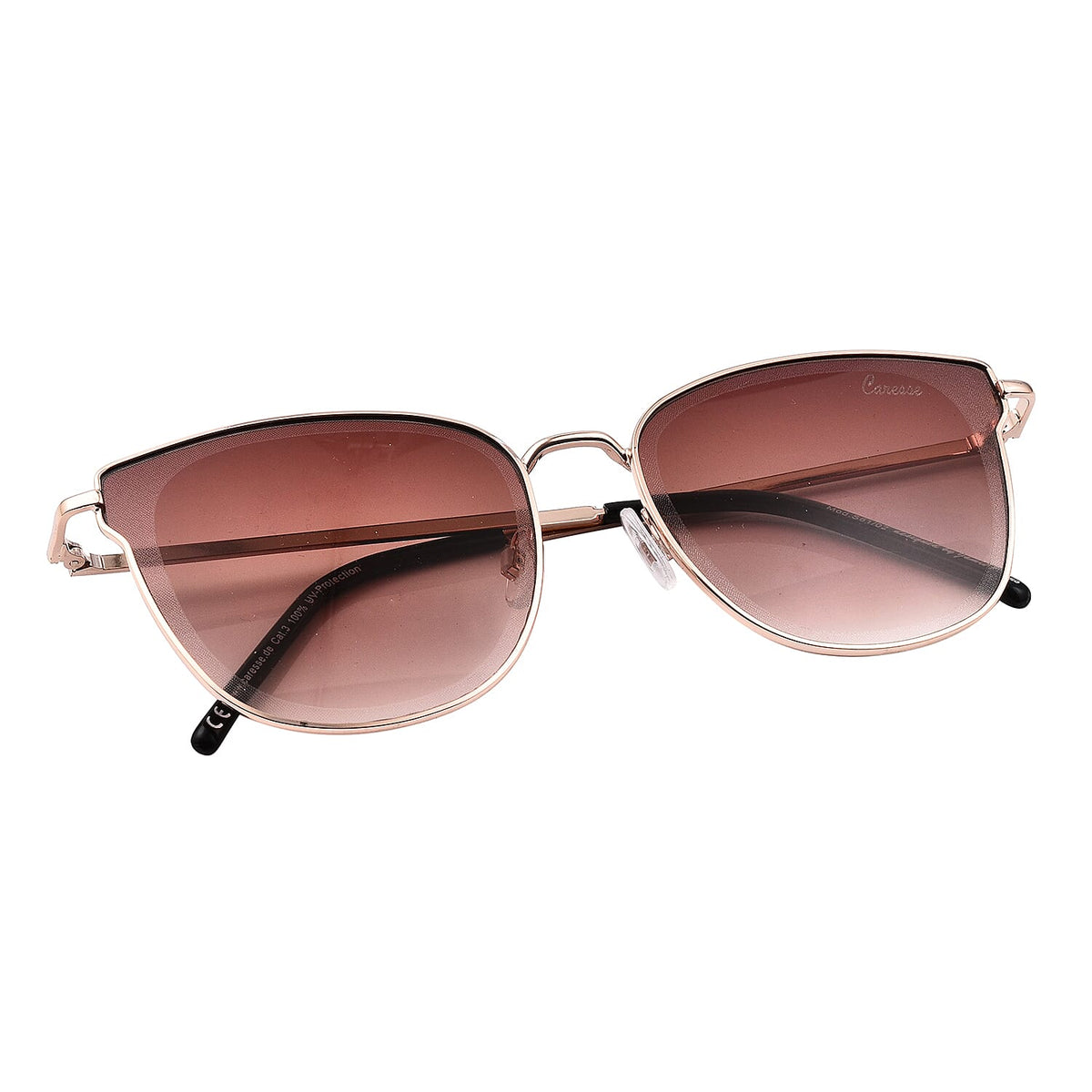 Stylish Women's Sunglasses with Metal Frame - Brown 8944339 3