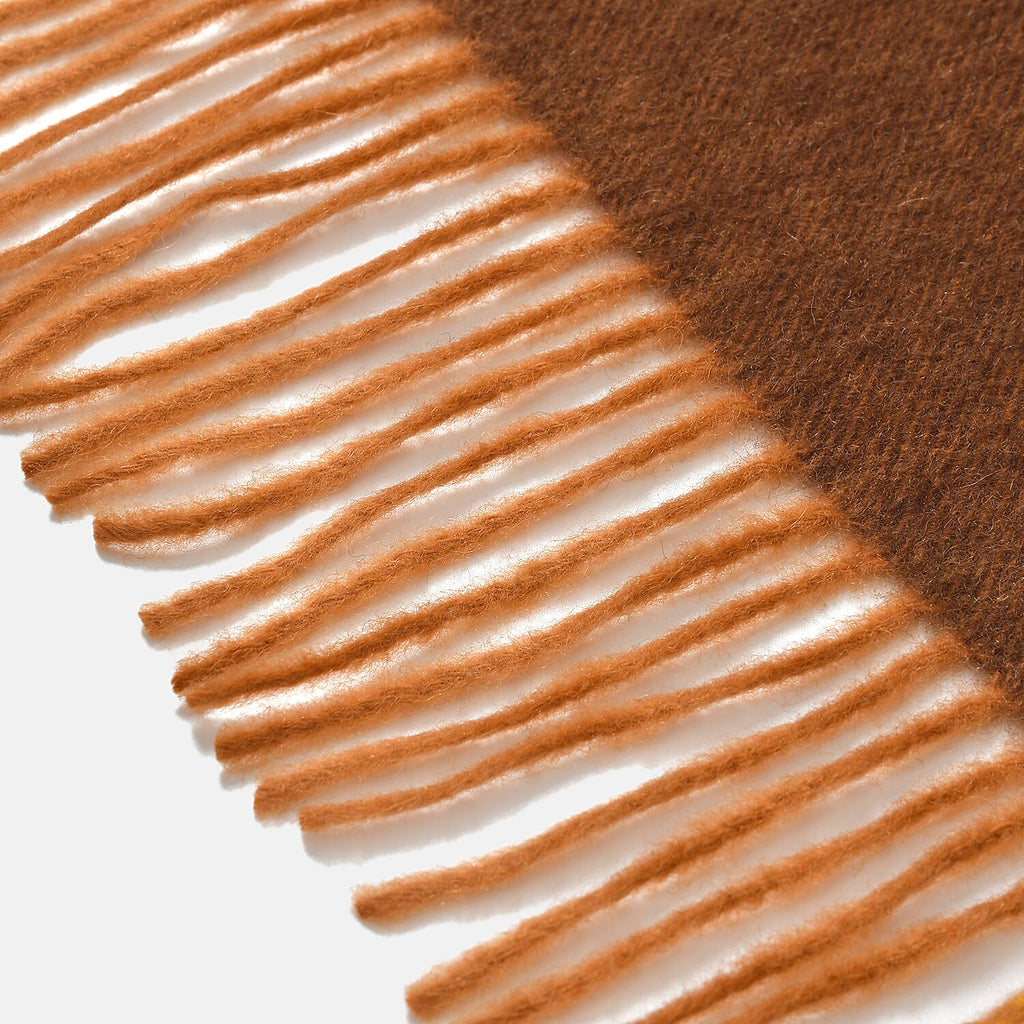 Stylish and Versatile Unisex 100% Wool Scarf - Brown