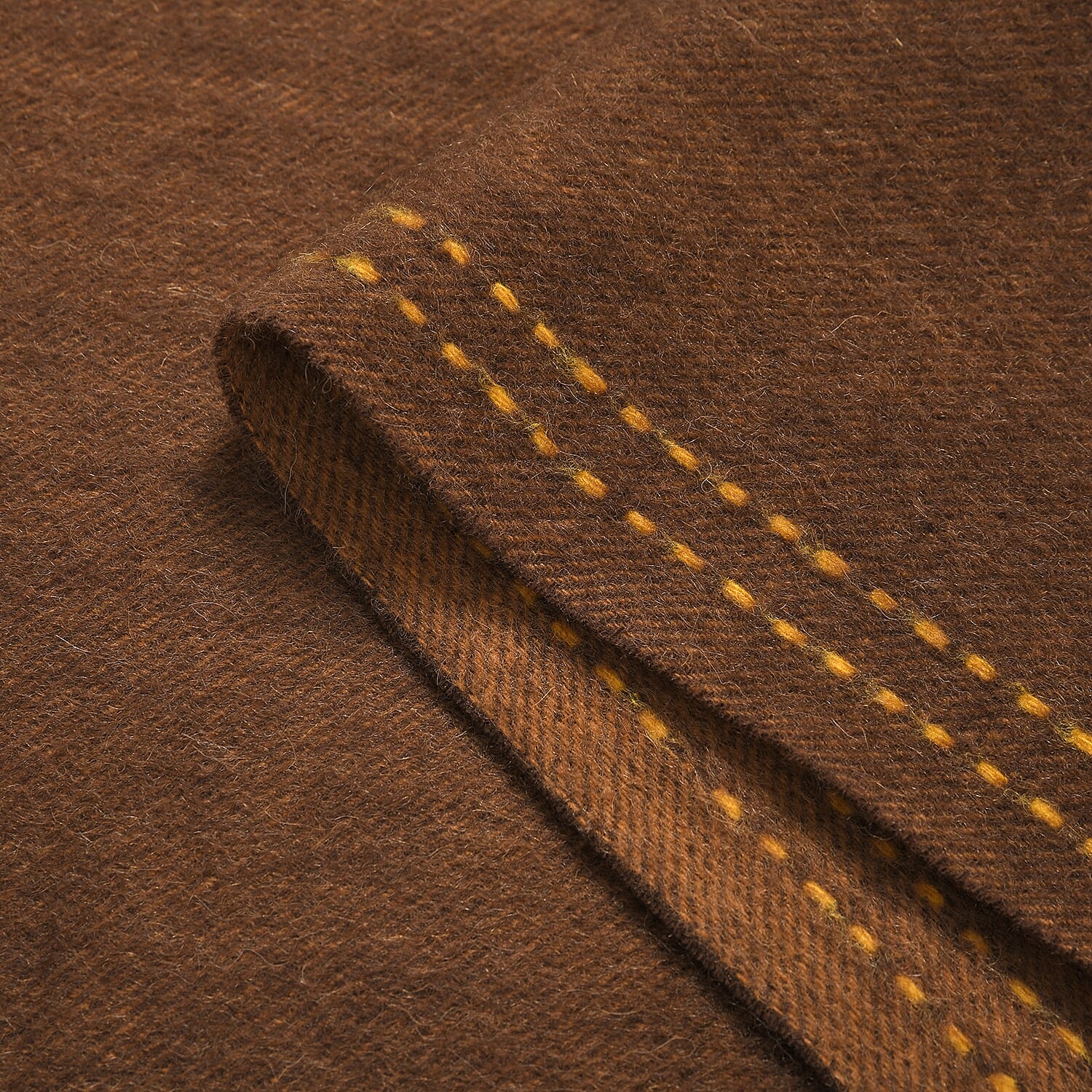 Stylish and Versatile Unisex 100% Wool Scarf - Brown 7853682 8