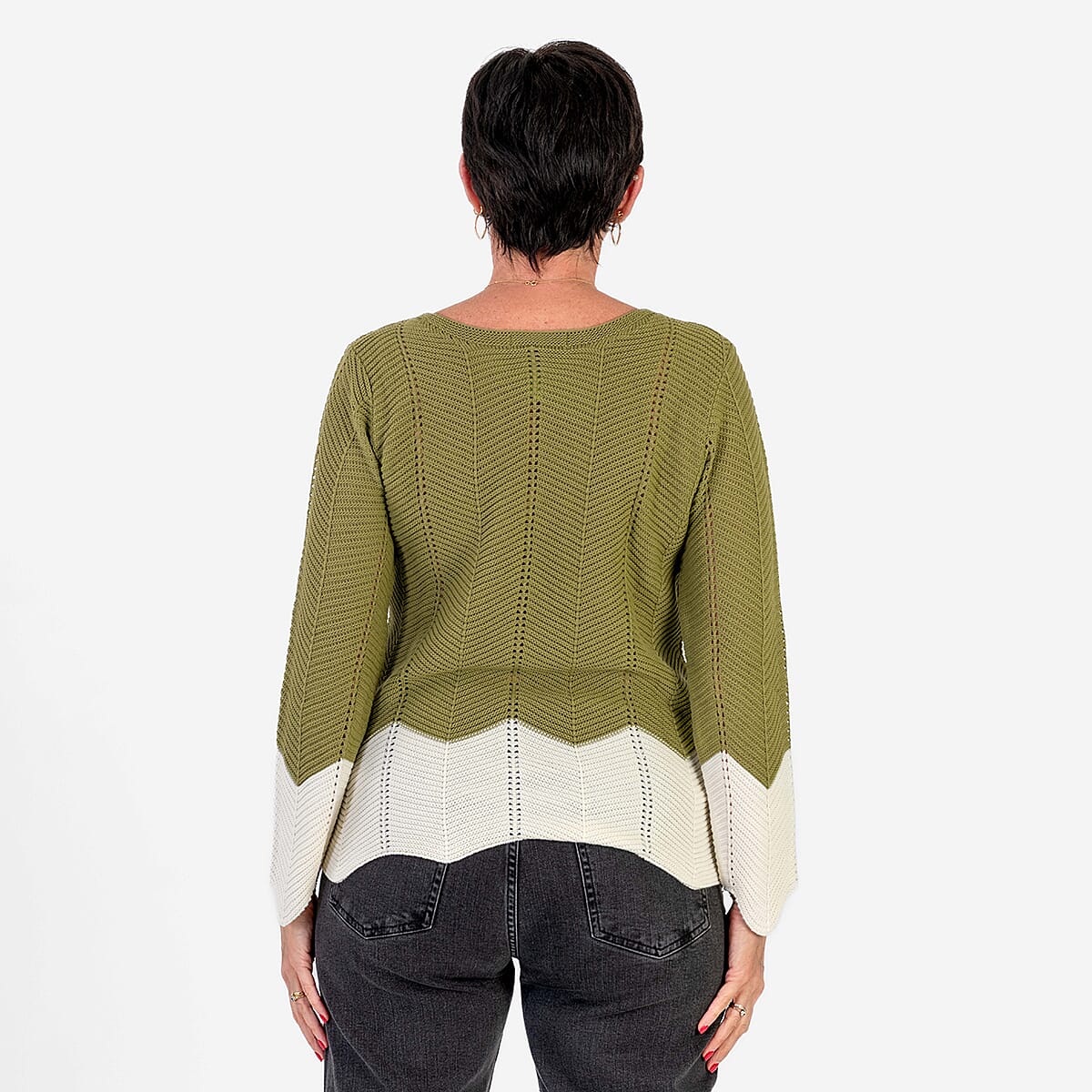 Sugar Crisp Chevron Jumper (Size L) - Green - Off-White 8198599 2