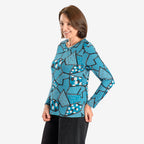 Sugar Crisp Full Sleeve Blouse (Size - S) - Blue