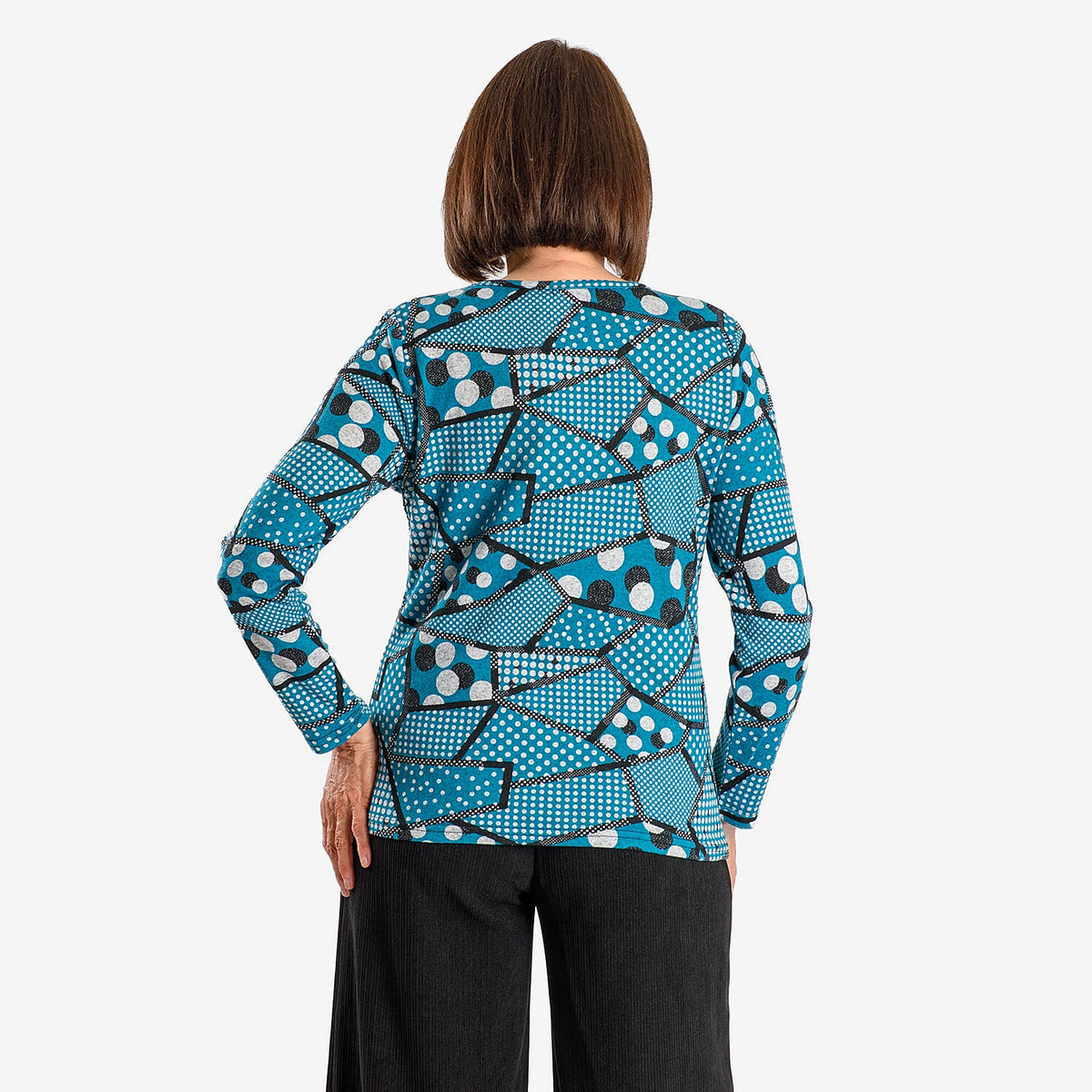 Sugar Crisp Full Sleeve Blouse (Size - S) - Blue V32614450 3
