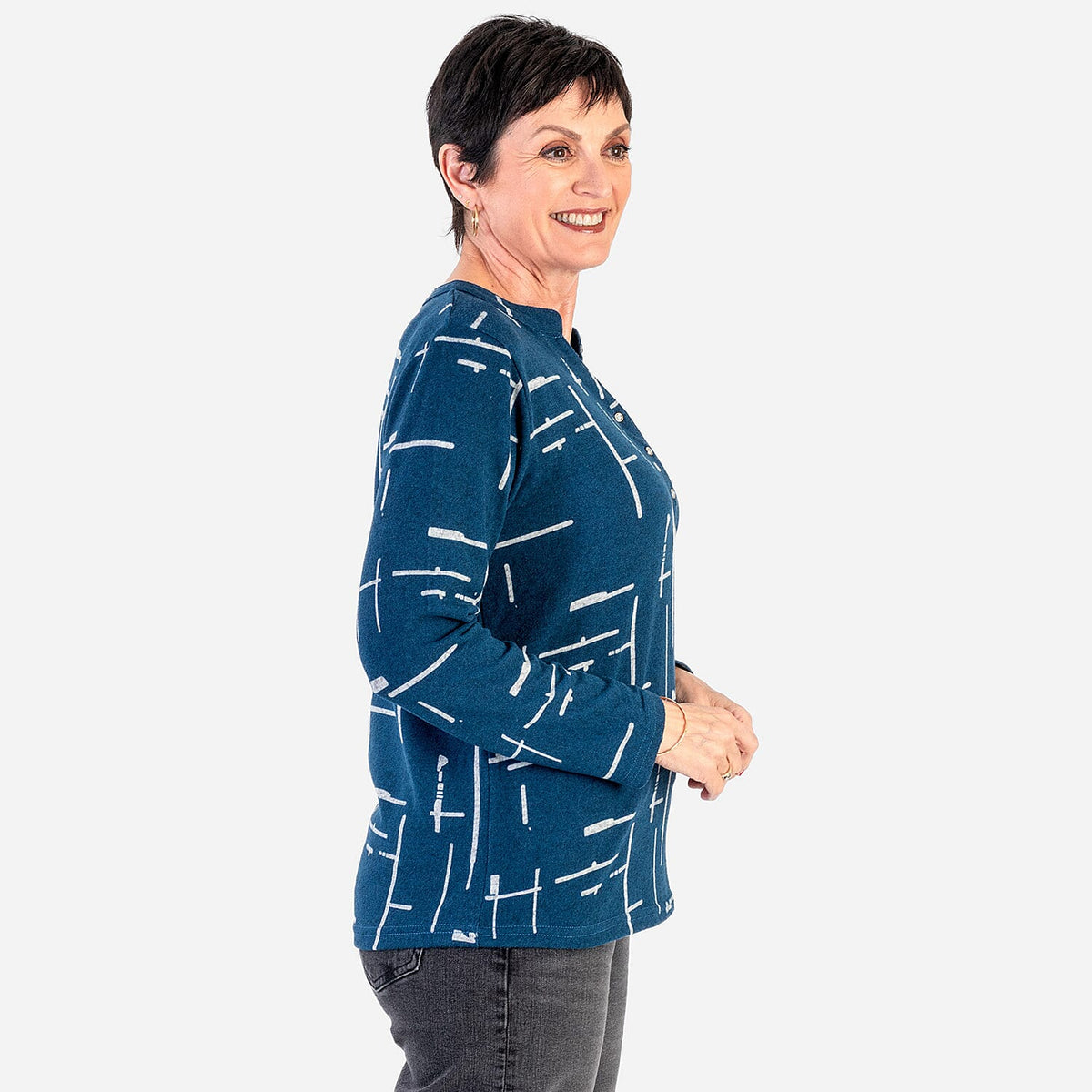 Sugar Crisp  Blouse (Size - Large) - Navy V32639657 1