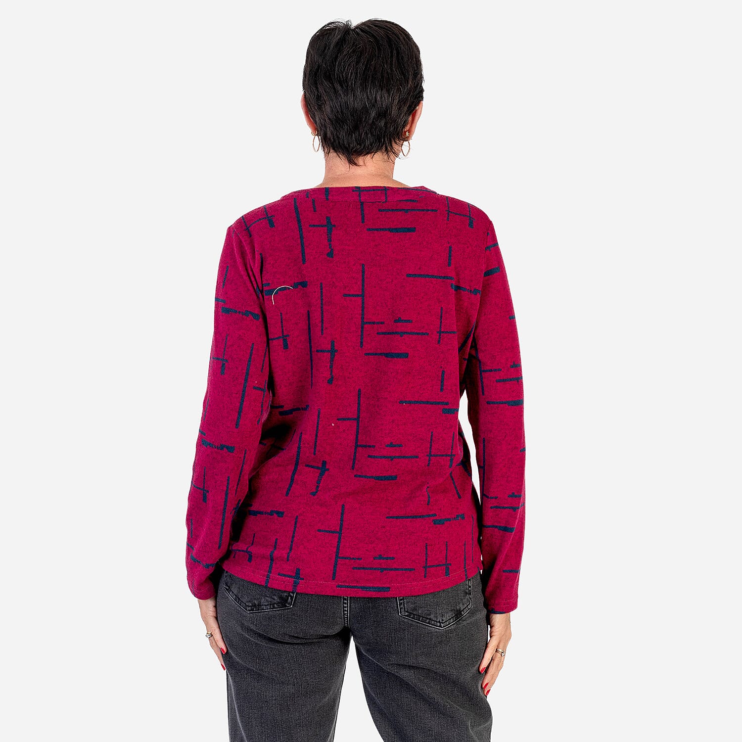 Sugar Crisp Granded Collar Blouse (Size L) - Wine 8289097 2
