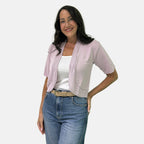 Sugar Crisp Acrylic Cardigan (Size - Small) - Light Pink