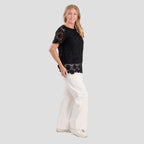 Sugar Crisp Lace Top (Size XL) - Black