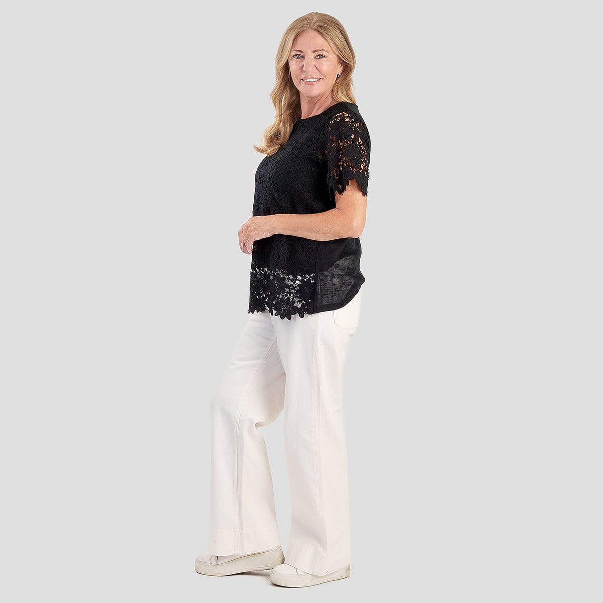 Sugar Crisp Lace Top (Size XL) - Black V32614675 2