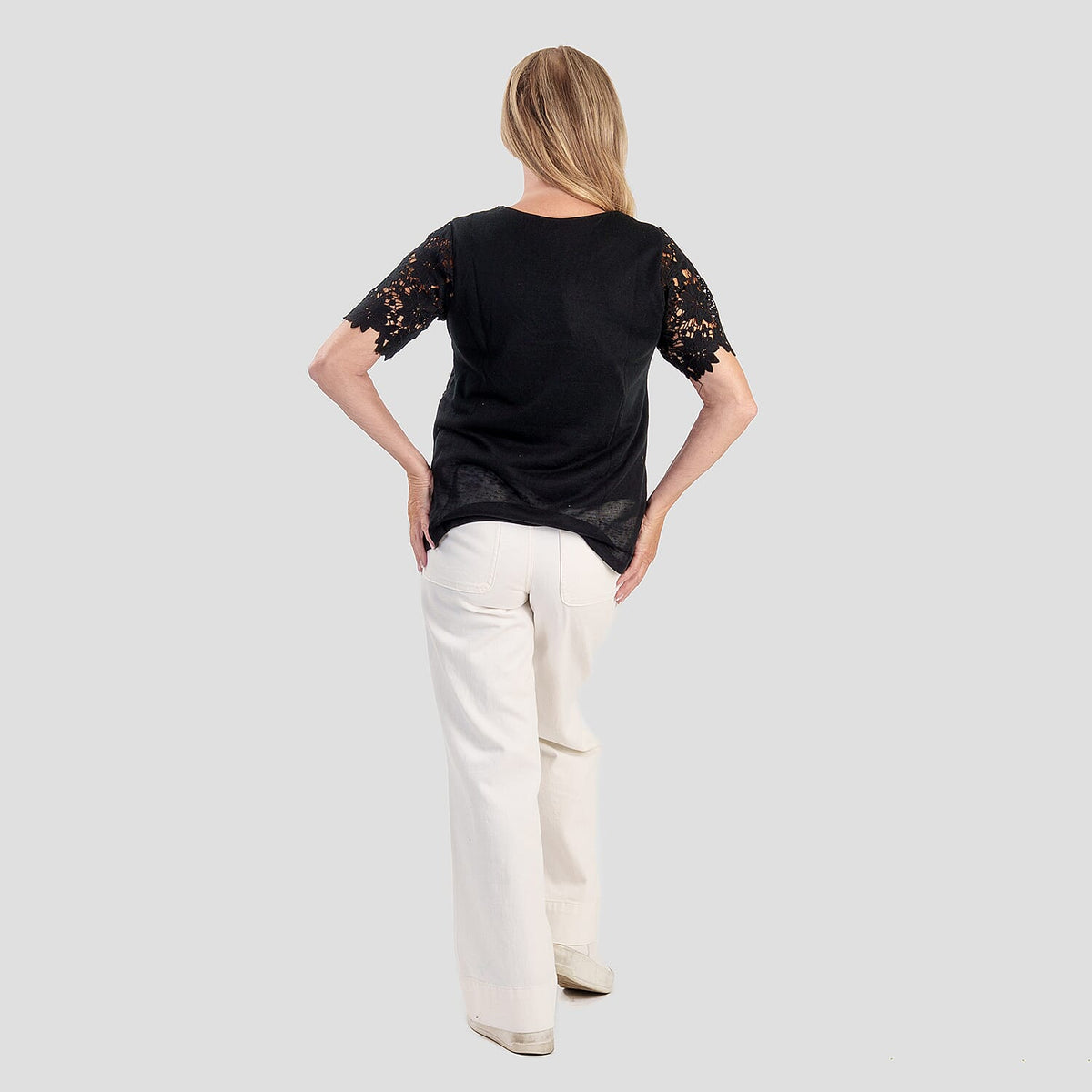 Sugar Crisp Lace Top (Size XL) - Black V32614675 3