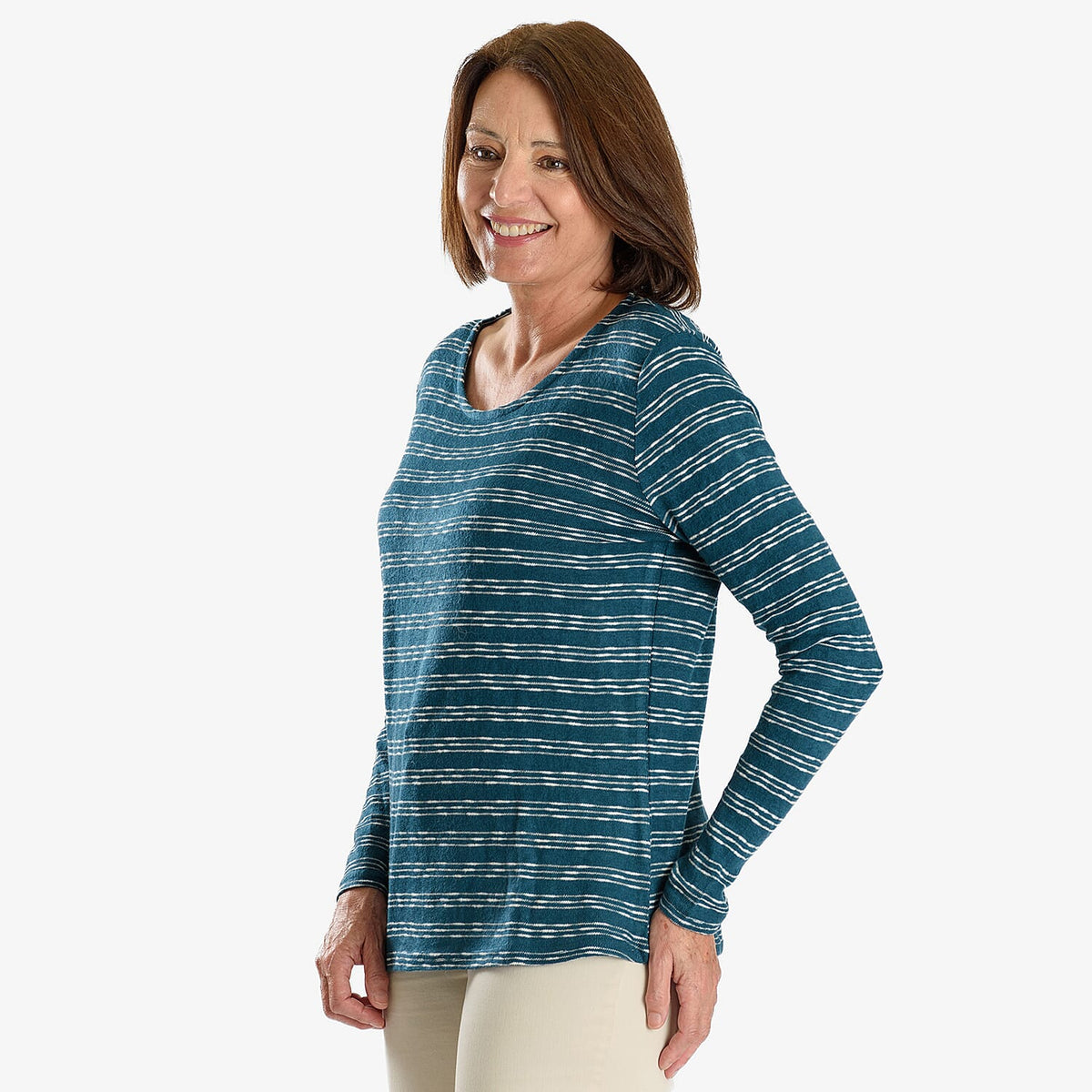 Sugar Crisp Full Sleeve Blouse (Size - M) - Teal V32675042 1