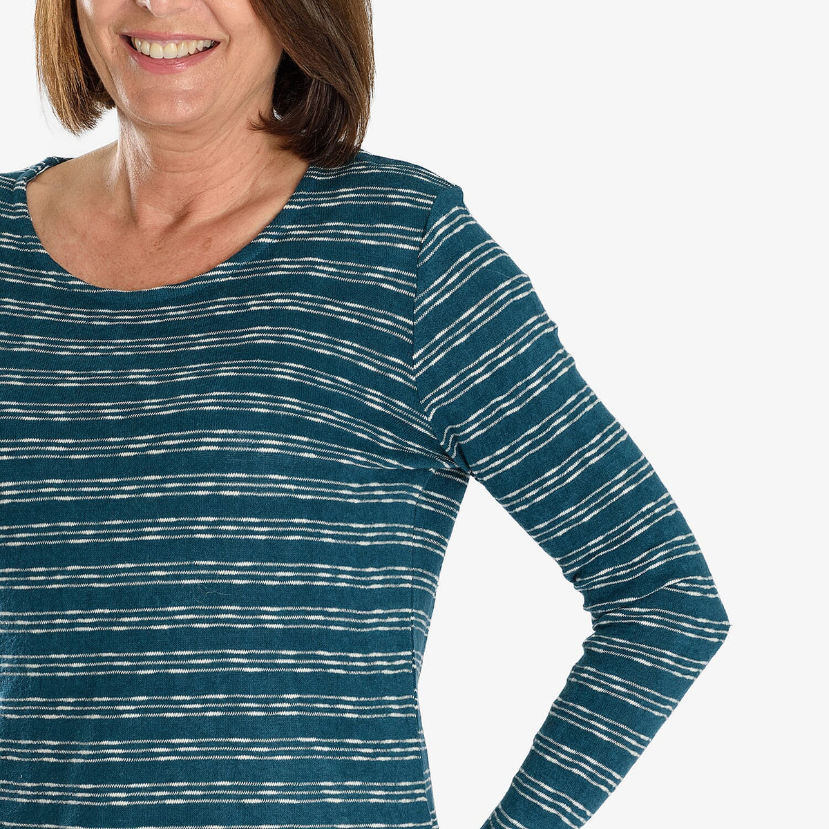 Sugar Crisp Full Sleeve Blouse (Size - M) - Teal V32675042 3