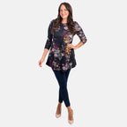 Sugar Crisp Polyester Tunic (Size 1x1 cm) - Navy