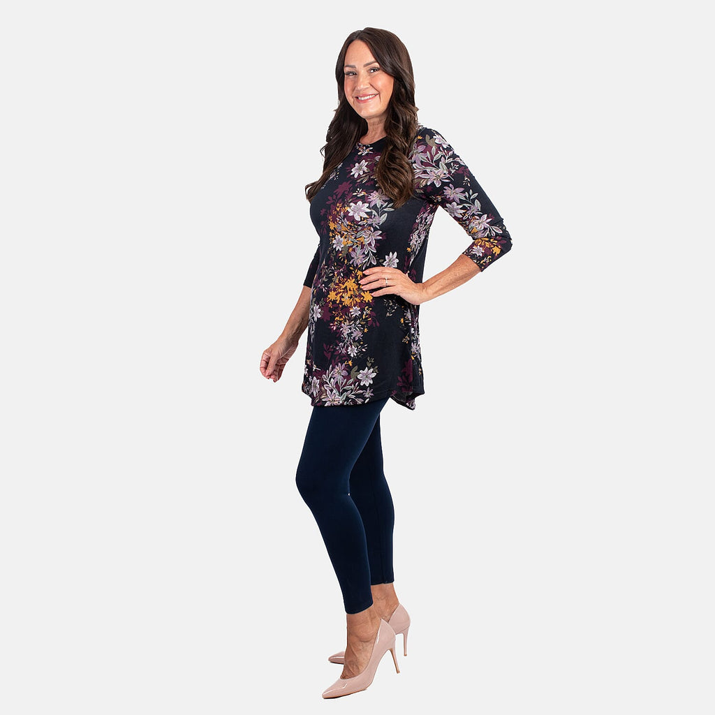 Sugar Crisp Polyester Tunic (Size 1x1 cm) - Navy