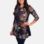 Sugar Crisp Polyester Tunic (Size 1x1 cm) - Navy
