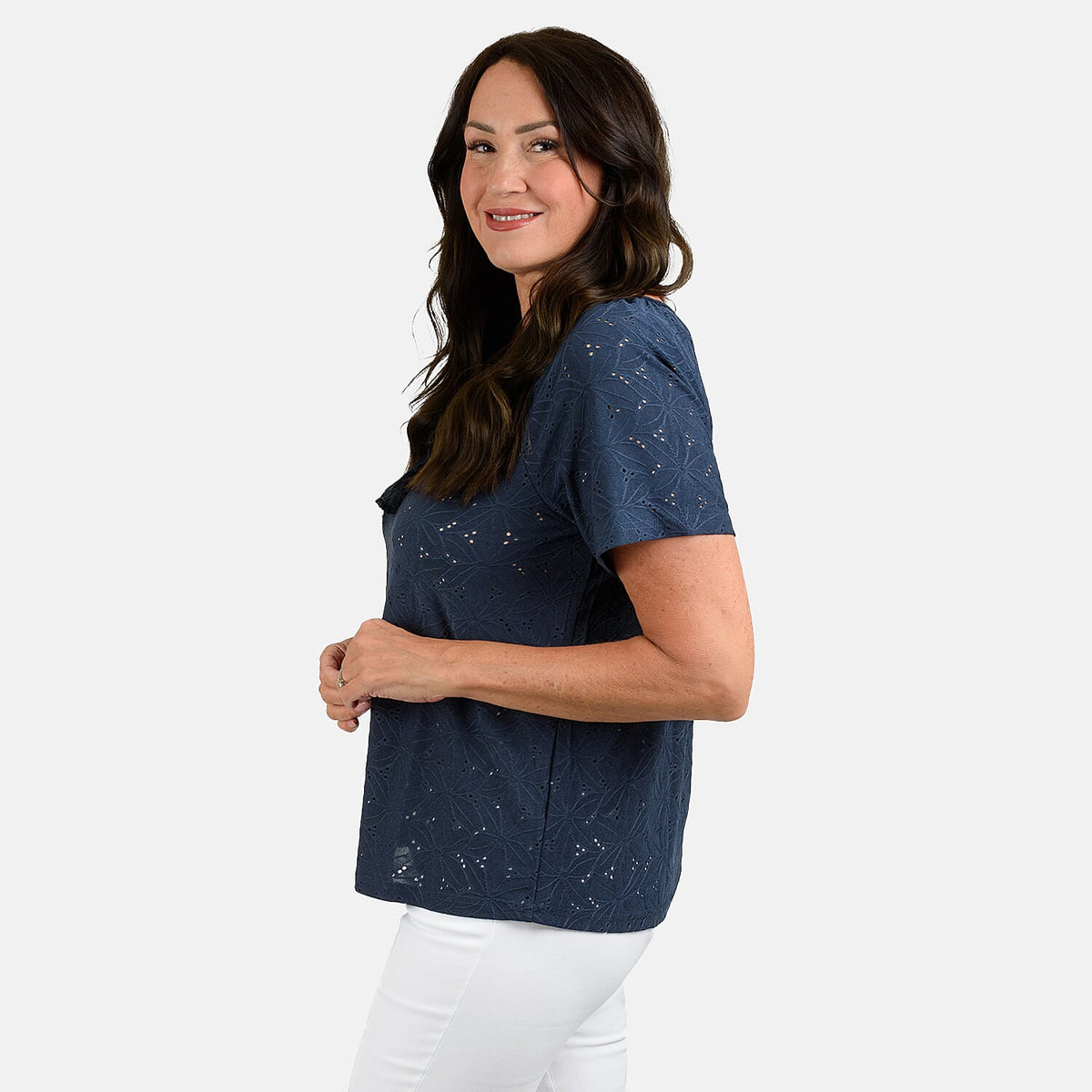 Sugar Crisp Women's Eyelet Top V32614363 1