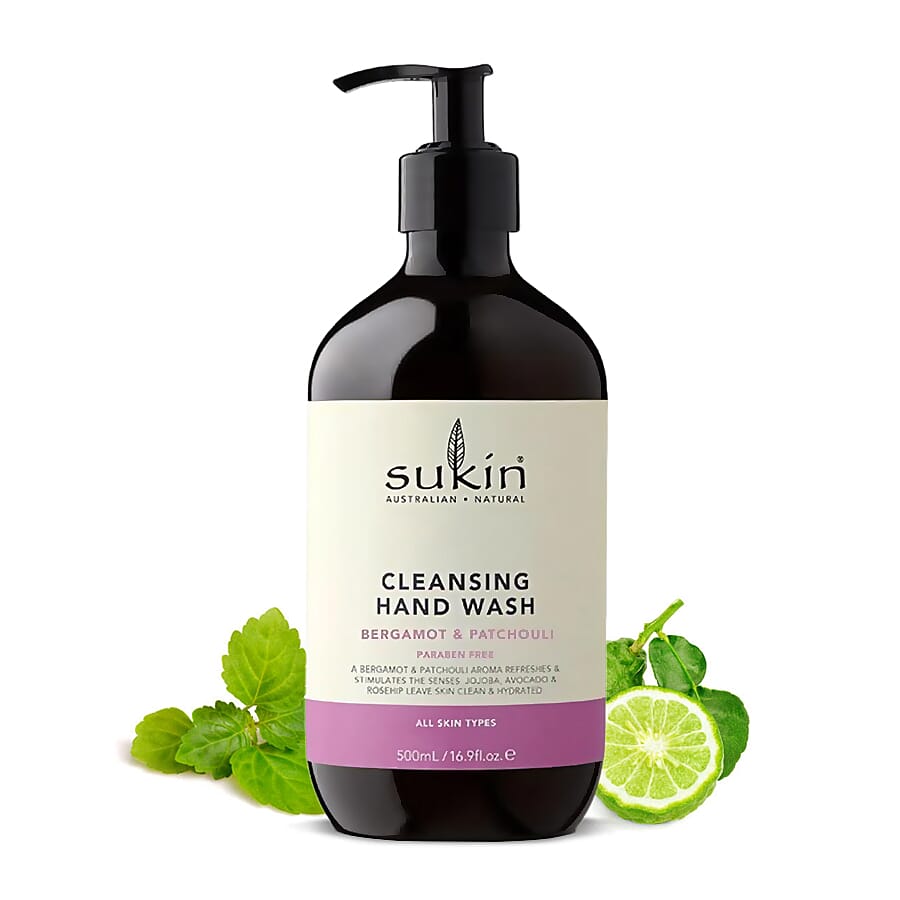 Sukin: Cleansing Hand Wash Bergamot &amp; Patchouli - 500ml 7072652 0