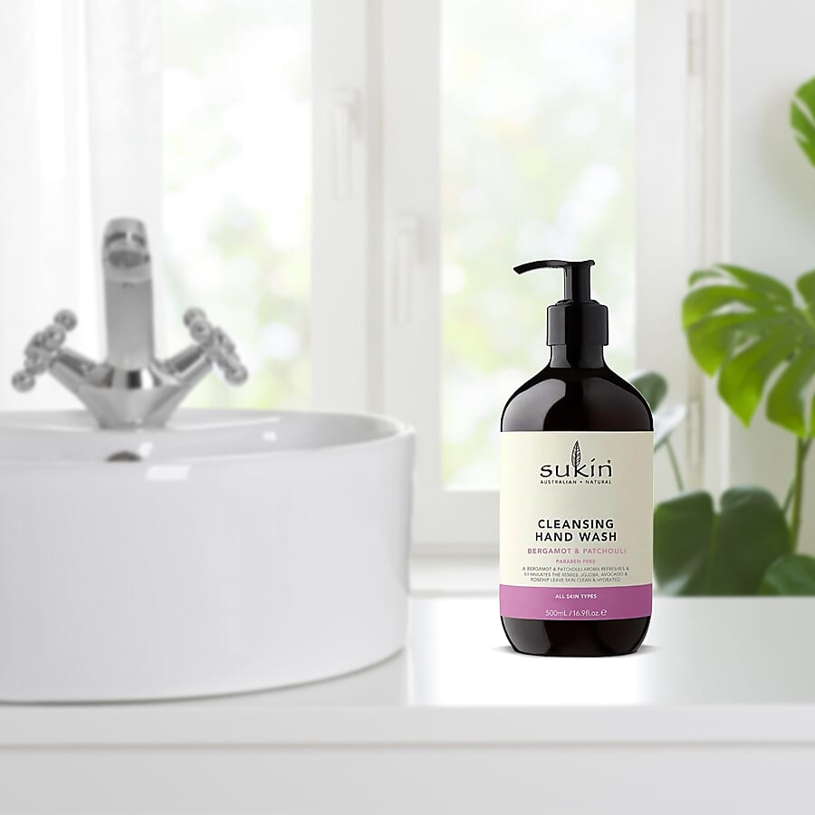 Sukin: Cleansing Hand Wash Bergamot &amp; Patchouli - 500ml 7072652 4