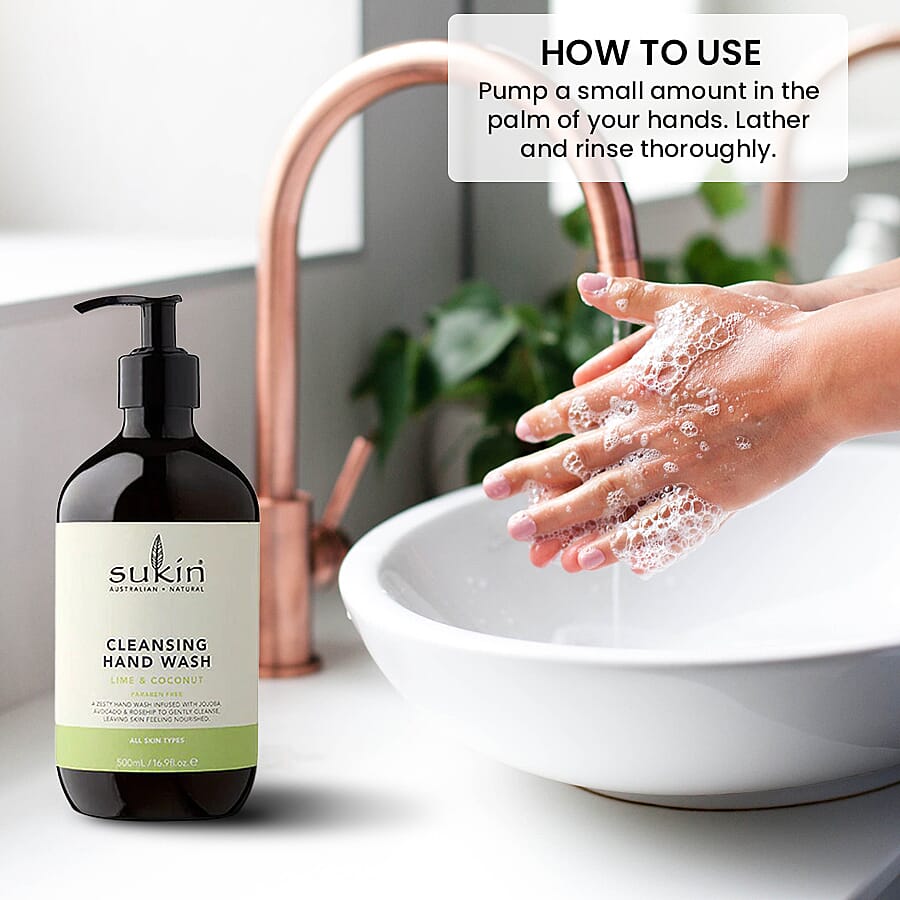 Sukin: Cleansing Hand Wash Lime &amp; Coconut Handwash - 500ml 7072651 2