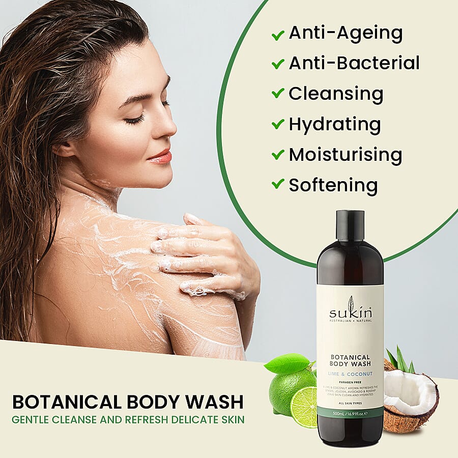 Sukin- Lime and Coconut Body Wash - 500ml 7072595 1