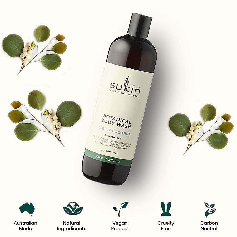Sukin- Lime and Coconut Body Wash - 500ml 7072595 3