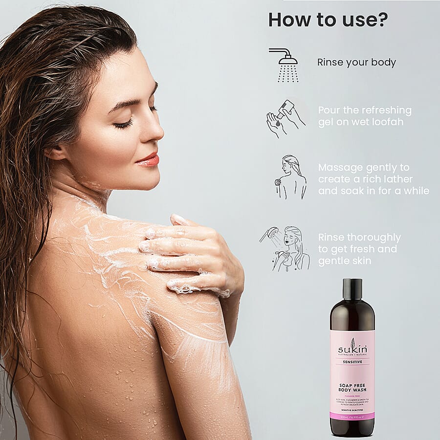 Sukin-Sensitive Soap Free Body Wash - 500ml 7072584 3