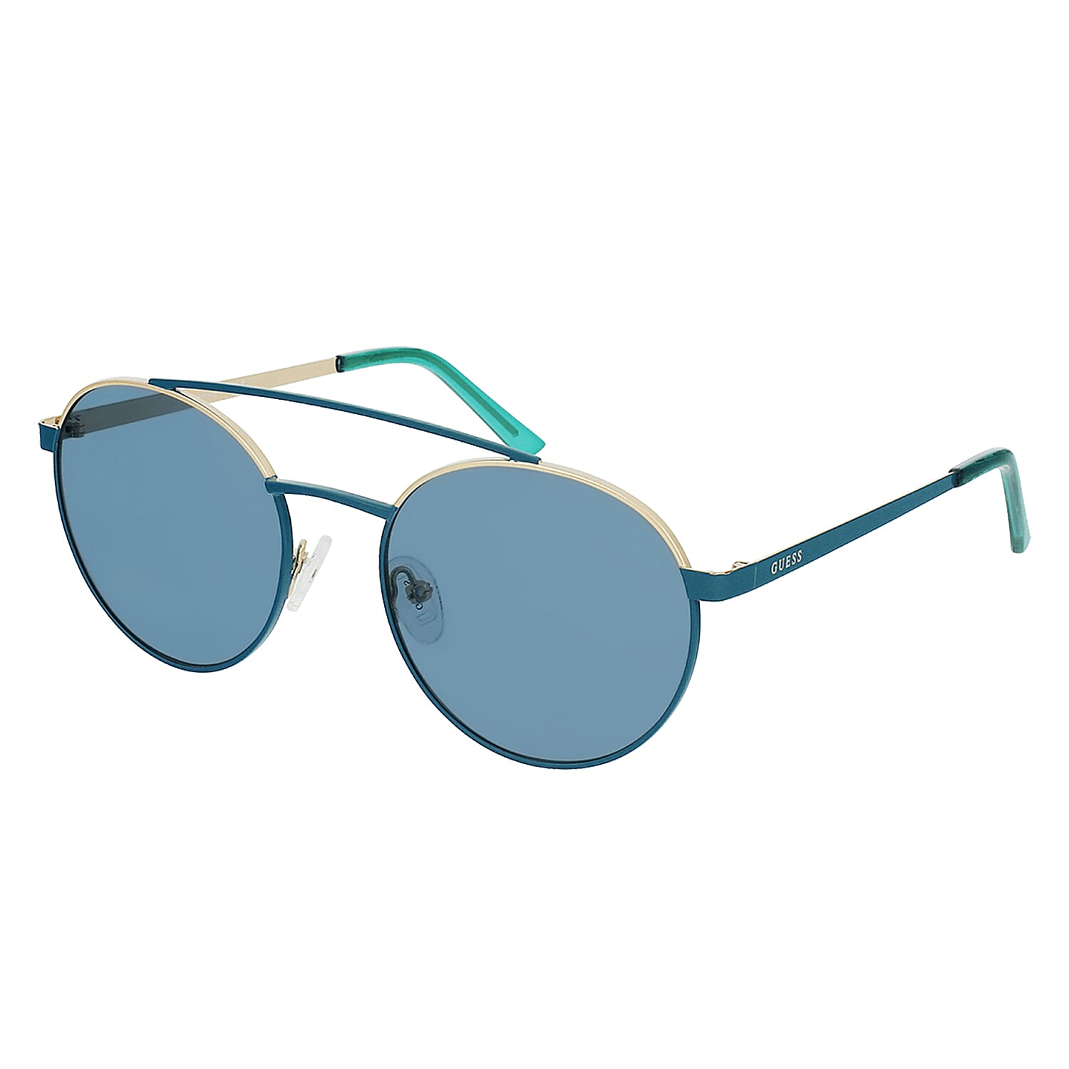 Summer Closeout- GUESS Unisex Blue Round Aviator 7576488 3