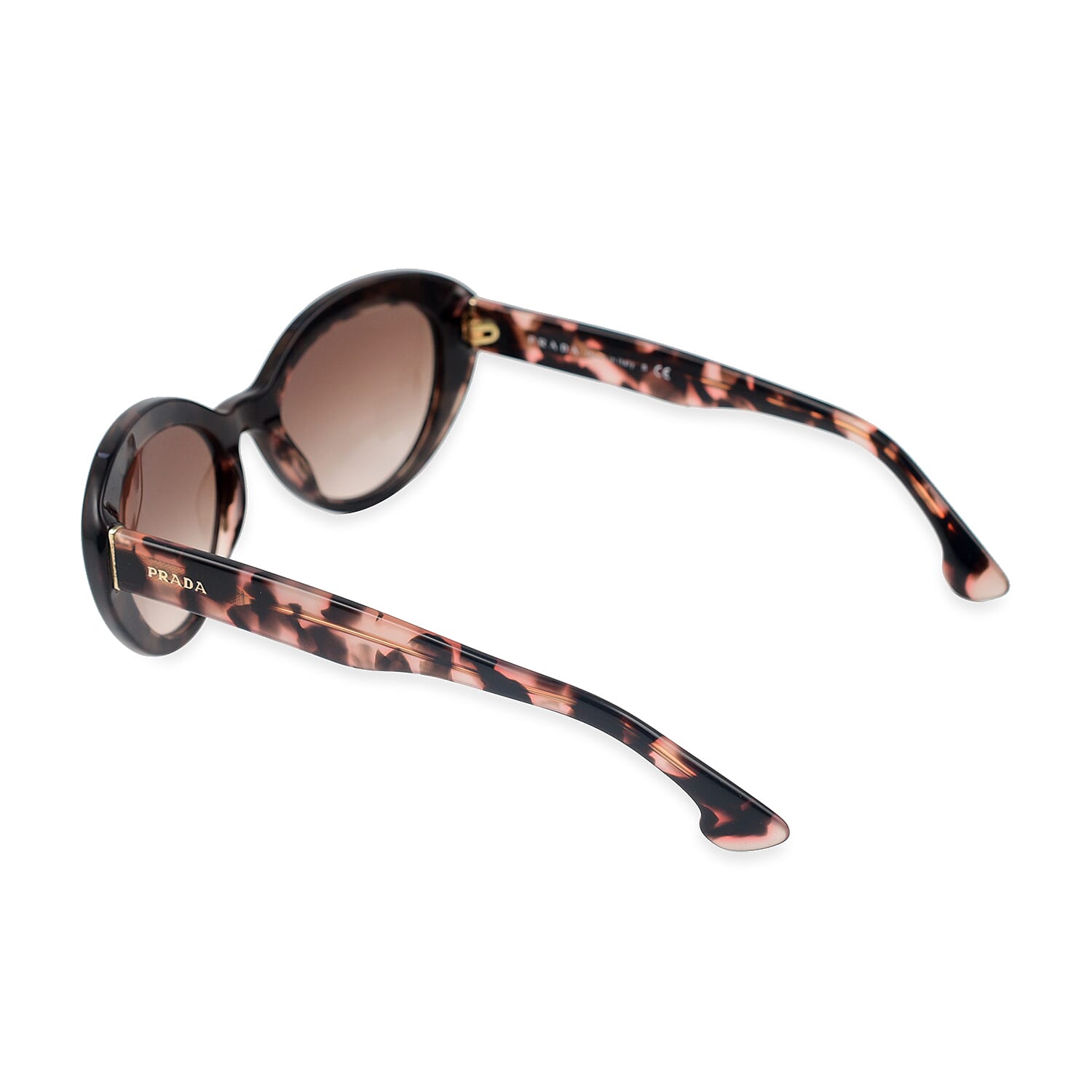 Summer Closeout PRADA Brown Cat Eyed Sunglasses - Black 7574792 2