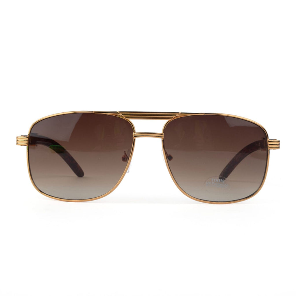 Summer Essential 100% UV Protection Metal Frame Marshall Sunglass - Brown