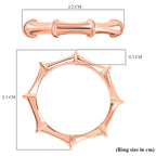 Sundays Child Rose Gold Overlay Sterling Silver Bamboo Inspired Ring
