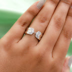 Sundays Child Natural Cambodian Zircon Ring in Yellow Gold Overlay Sterling Silver