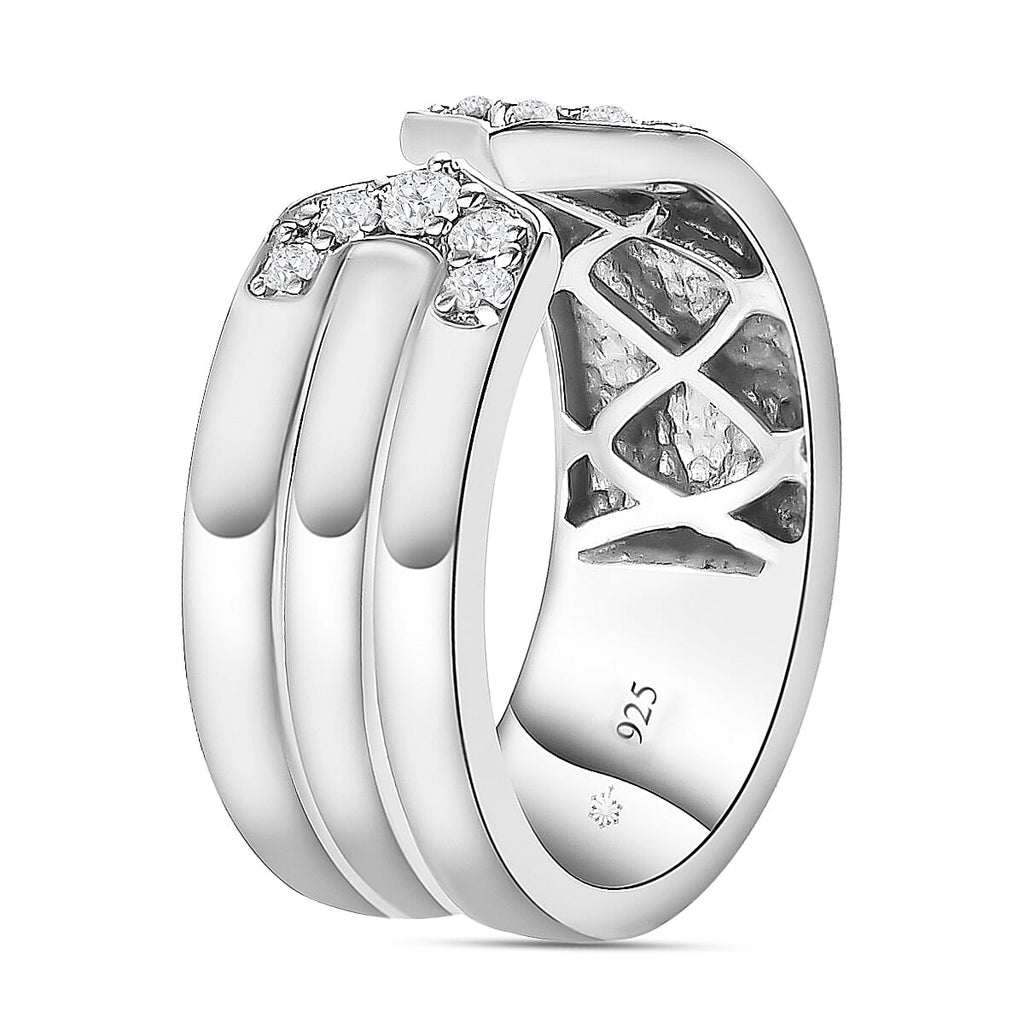 Sundays Child Natural Cambodian Zircon Ring in Yellow Gold Overlay Sterling Silver