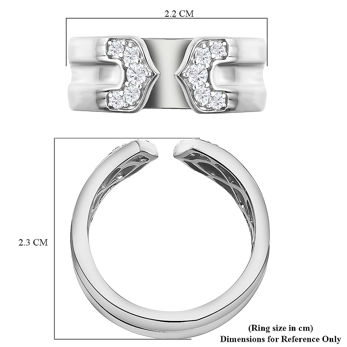Sunday's Child Natural Cambodian Zircon Ring in Platinum Plated Sterling Silver, Silver Wt. 4.50 gms 6849374 6