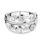 Sunday Child Natural Cambodian Zircon Ring in Silver Tone