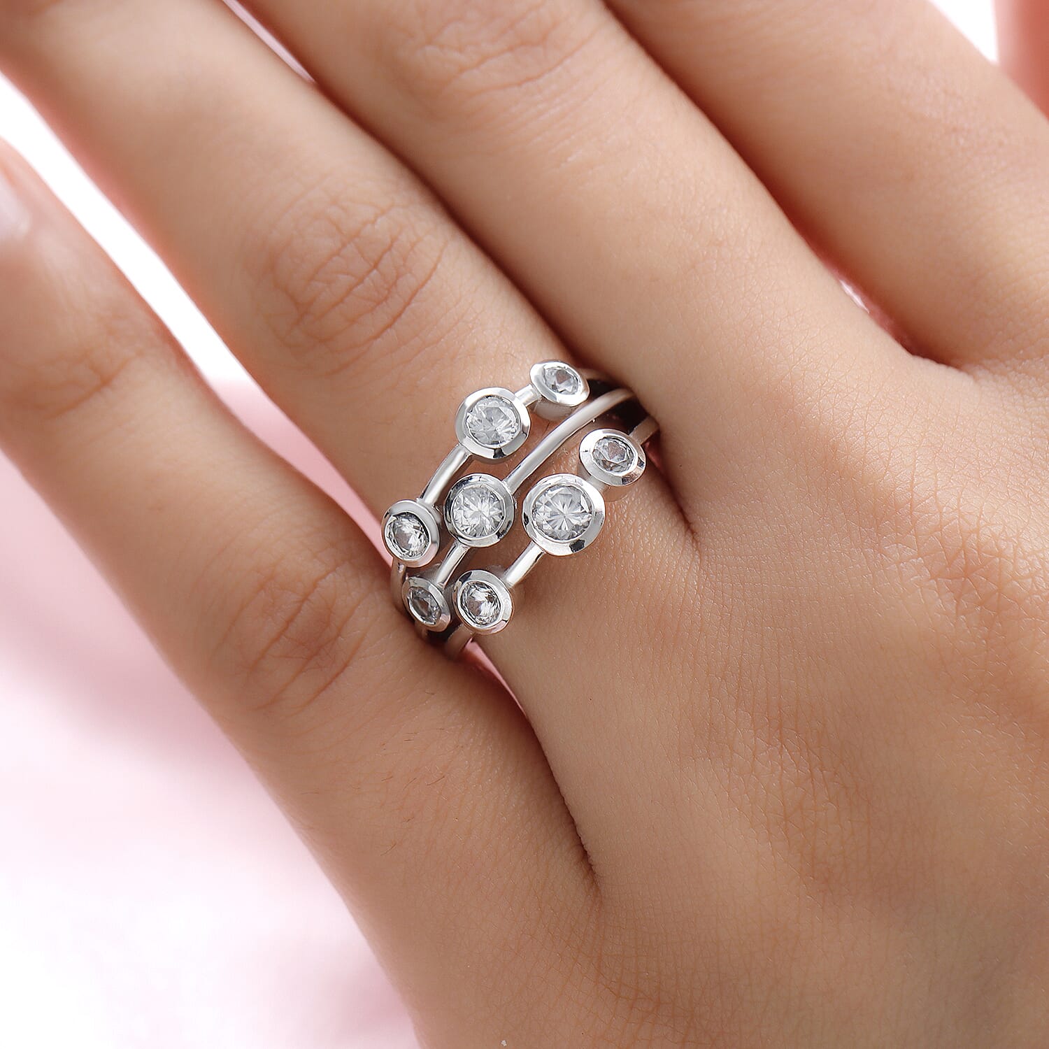 Sunday's Child Natural Cambodian Zircon Ring in Silver Tone 8715835 3