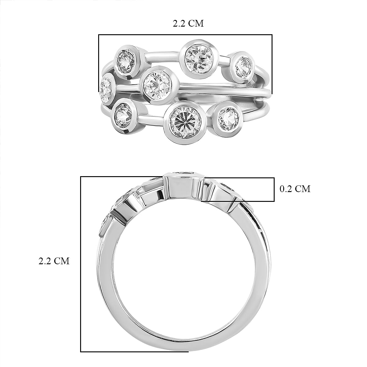 Sunday's Child Natural Cambodian Zircon Ring in Silver Tone 8715835 6