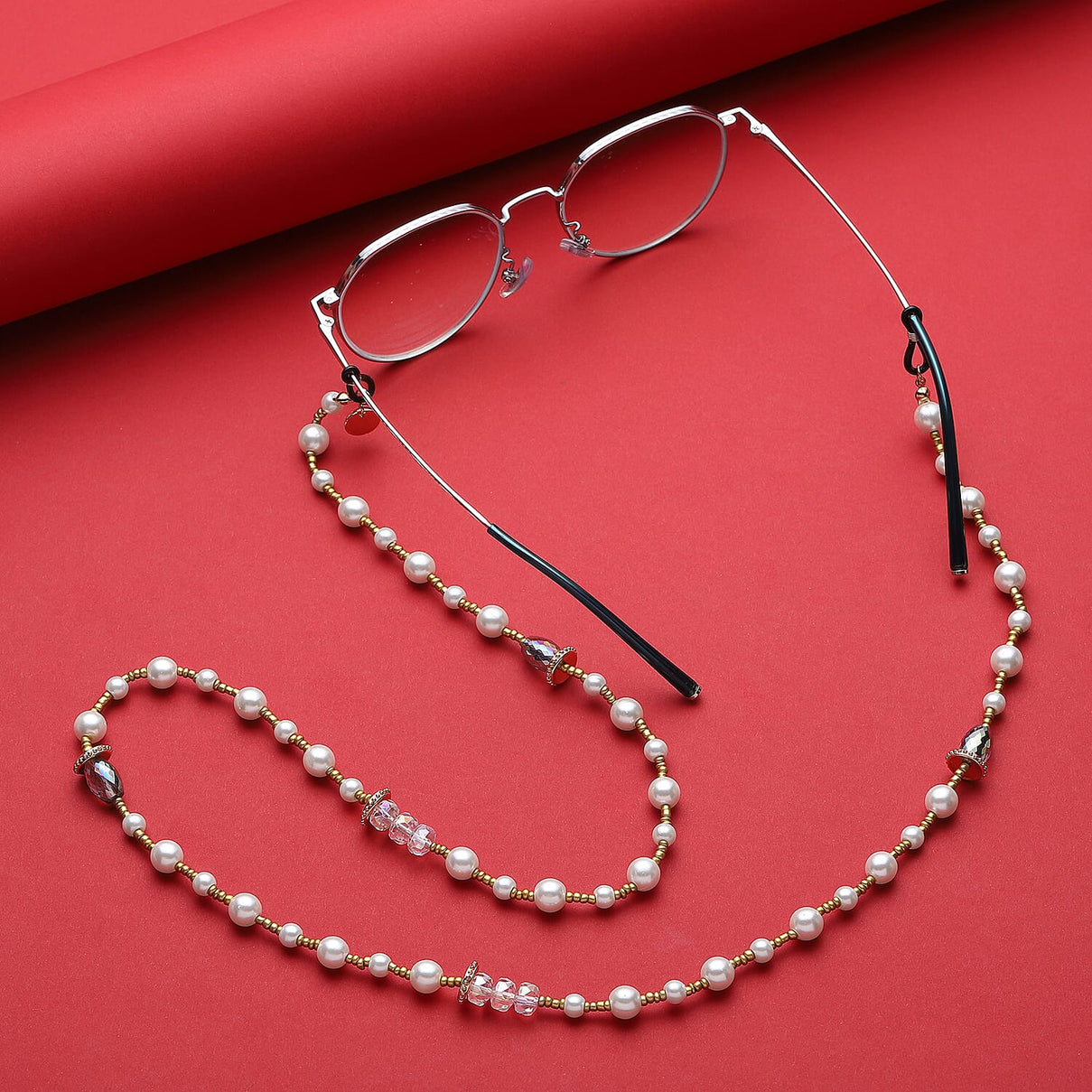 Sunday's Child White Shell Pearl with Multi-coloured Gemstone Necklace 8.70 Ct. Size 30 Silver Wt. 5.00 gms 7332176 0