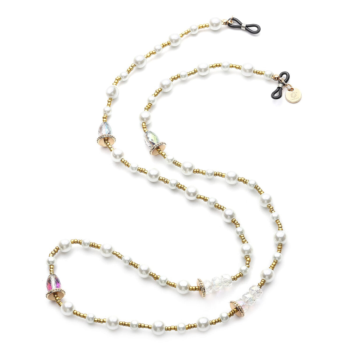 Sunday's Child White Shell Pearl with Multi-coloured Gemstone Necklace 8.70 Ct. Size 30 Silver Wt. 5.00 gms 7332176 1