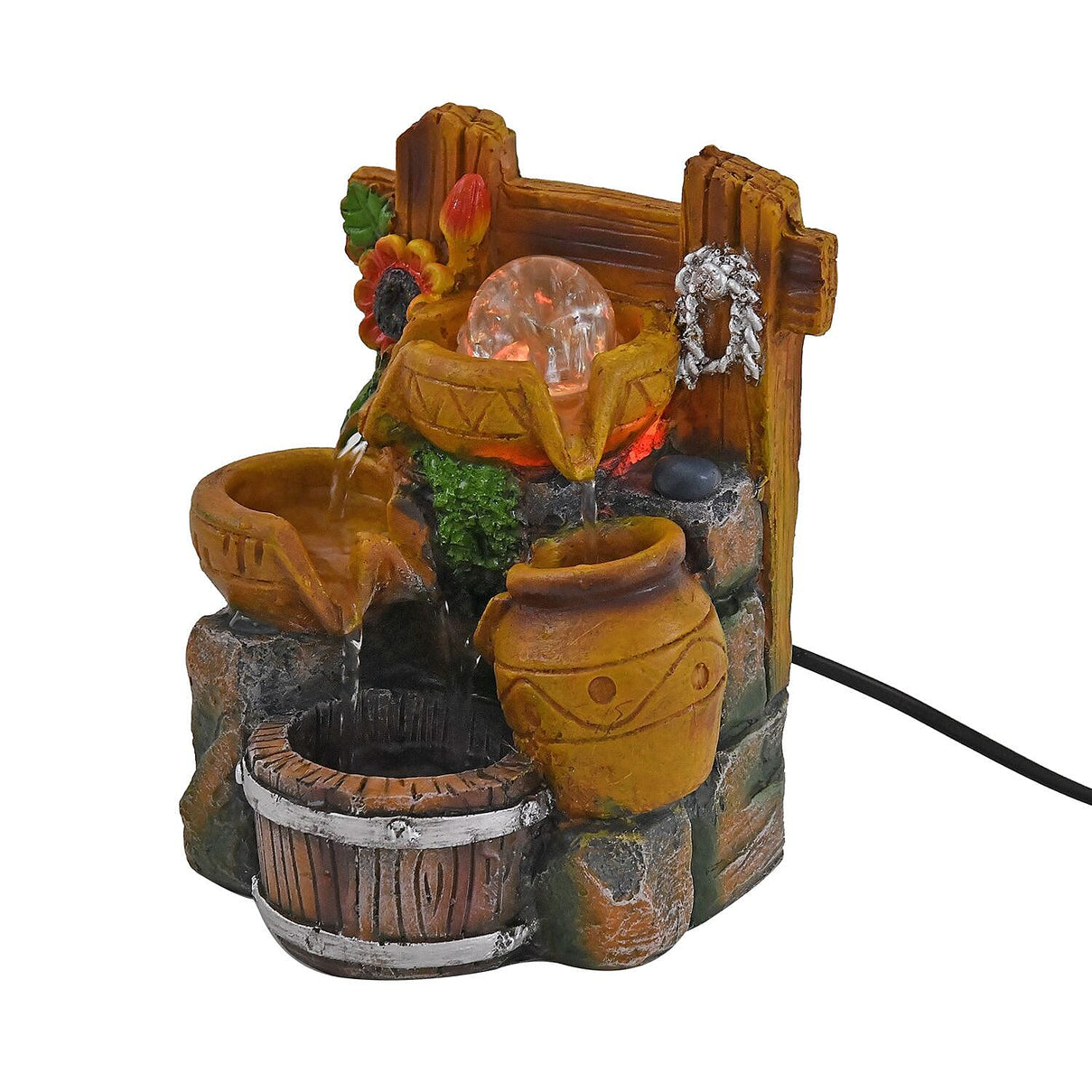 Sunflower Pattern Fountain (Size 20x16x15 cm) - Multi 7566727 0
