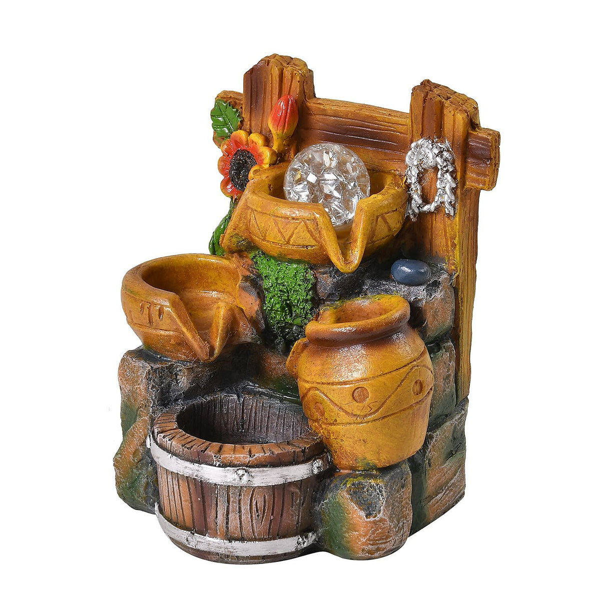 Sunflower Pattern Fountain (Size 20x16x15 cm) - Multi 7566727 2
