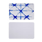 Super Absorbent Geometric Pattern Diatomaceous Earth Bath Mat (Size 60x39 cm) - Blue