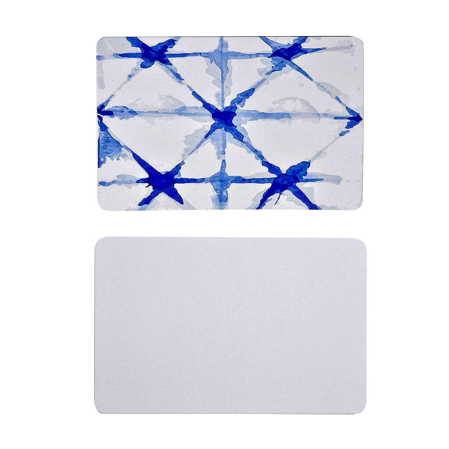 Super Absorbent Geometric Pattern Diatomaceous Earth Bath Mat - Blue 7133649 6