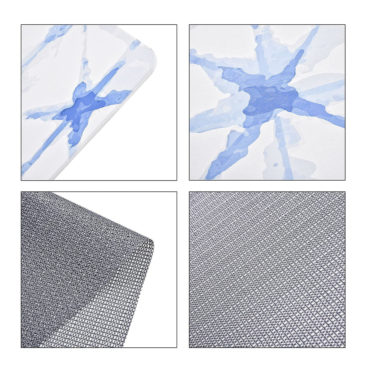 Super Absorbent Geometric Pattern Diatomaceous Earth Bath Mat - Blue 7133649 8